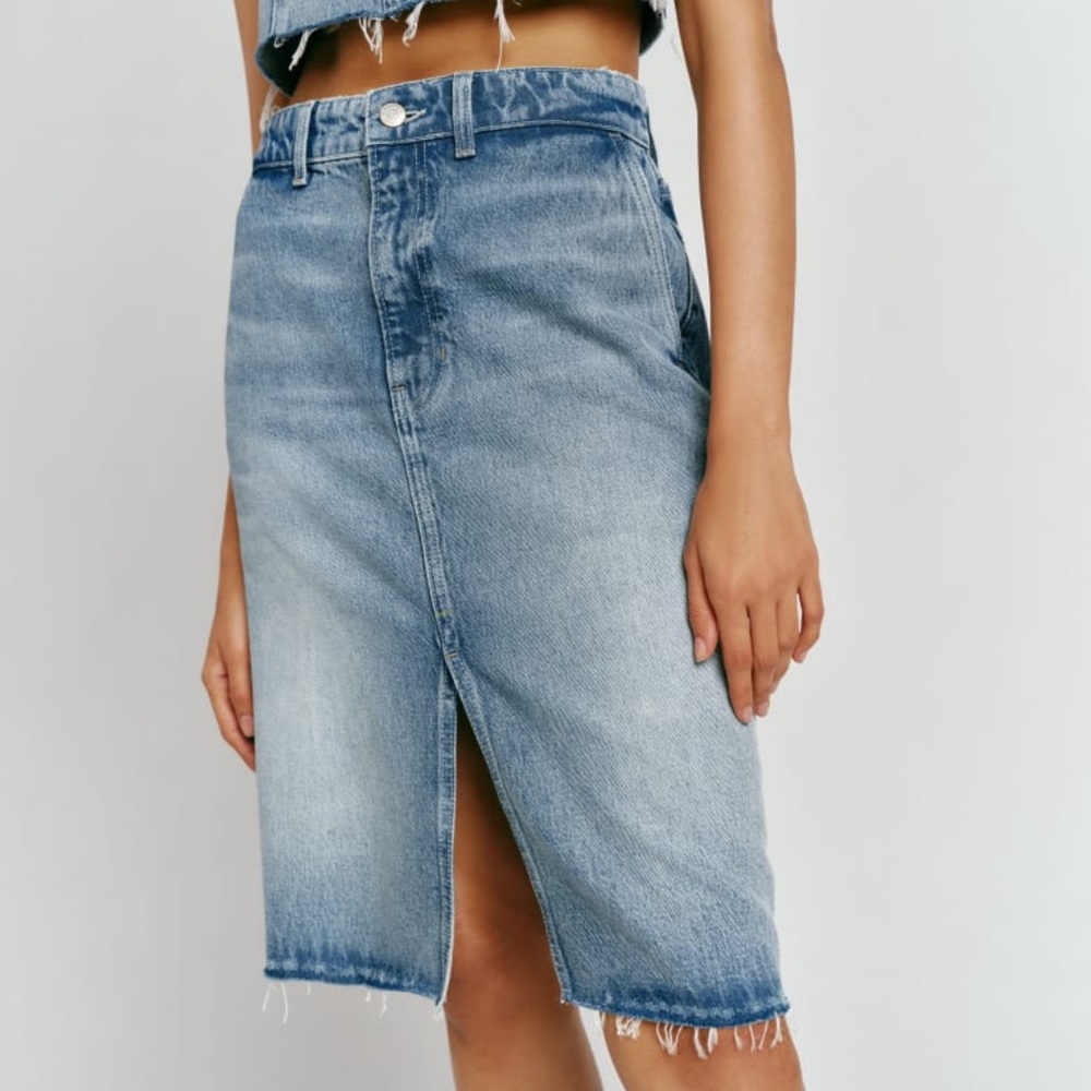 Reformation Dyani Denim Midi Skirt